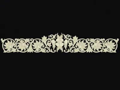 Central decor ornament for furniture 3D model 1036