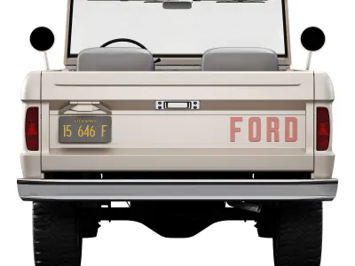 Ford bronco 1969 roadster U13 3D model