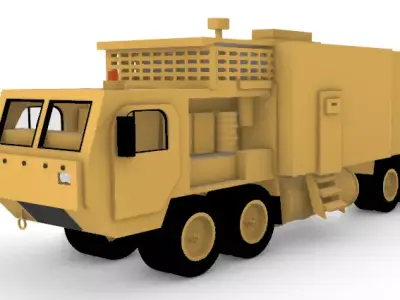 Mobile Steam Turbine Truck 2 Sci-Fi Energy 3D print model