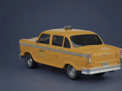 Stylized Taxi Cab Model 3D model