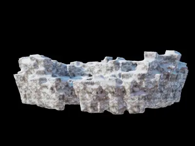 Love Hills heart shape terrain landscape with snow and ice 3D model