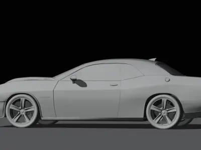 Dodge Challenger 3D print model by ahmetpubg44