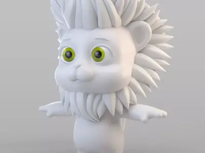 Cartoon Biped Lion 3D model