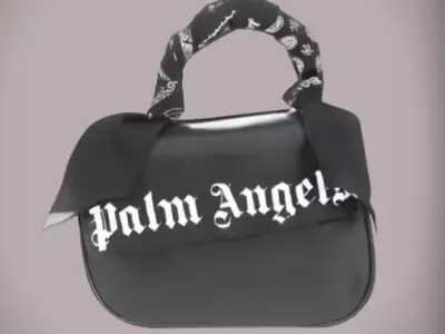 Palm Angels Black Bag with Kerchief Handle 3D model