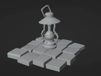 Lantern Low-poly 3D model