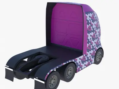 Future semitruck XVIII PBR 3D model