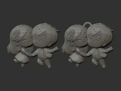 valentinesday cute fun couple decor  3D print model