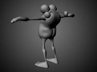 Cartoon Monster Character Dave 3D model