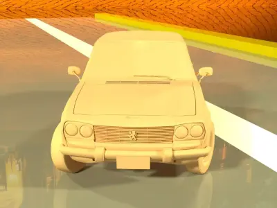 taxi car  Free 3D model