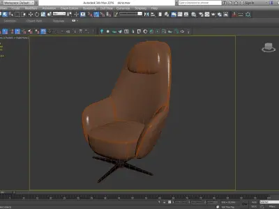 HARBOR LAIDBACK Armchair Low-poly 3D model