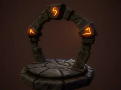 Stylized Portal V1 Free low-poly 3D model