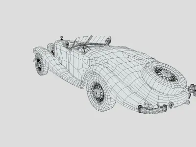 MercedesBenz 540K 1936 Low-poly 3D model