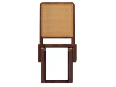 Rattan Wicker Chair 1 3D model