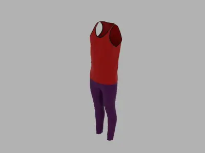 Sport Suit Low-poly 3D model