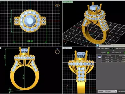 Diamond Ring 3D print model