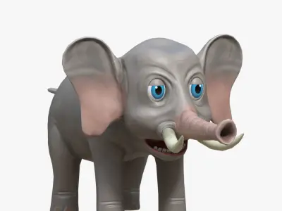 Cartoon elephant 3D model order