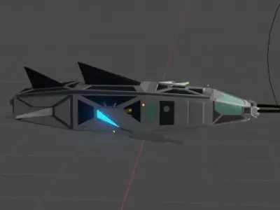 spacecraft 3D print model