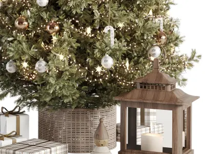 Christmas Tree and Decoration Set 010 3D model