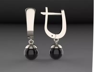 Earrings Elegant 3D print model