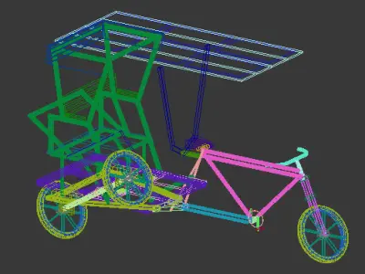 3D Three-Wheeler  3D model