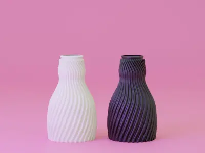 3D Printable minimalistic flower vase pack 3D print model
