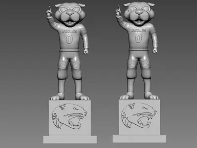 NCAA - South Alabama Jaguars mascot statue - 3d Print 3D print model