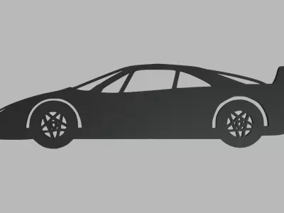 Ferrari F40 Key Ring 3D print model