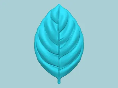 Basil Leaf Mold - Artificial Herb Molding Tool 3D print model