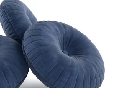 Round Velvet Pillow 3D model