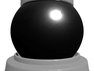 Futuristic Metal Urn Design Low-poly 3D model