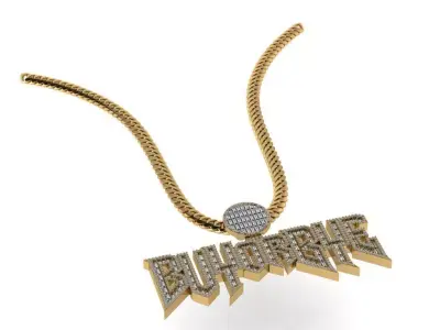 hip hop pendant banquette full diamond  3D print model