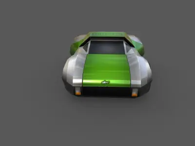 CRUISER CAR Low-poly 3D model