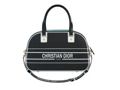 Dior Vibe Classic Bowling Medium Bag Black Low-poly 3D model