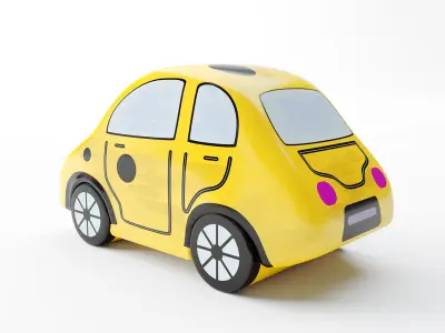 Toy Car Low-poly 3D model