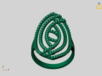 Vintage Womens Diamond Ring Women Rings 3dmodels 3D print model 3D print model 13