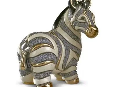 Zebra 3D Decorative Ceramic Animal Geometric Stripes Low-poly 3D model
