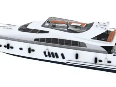 luxury yacht 3D model  3D model