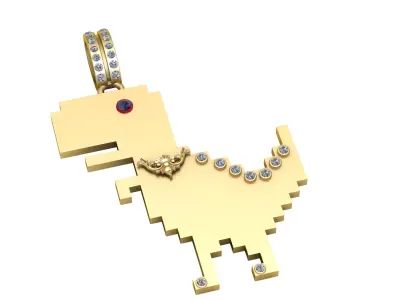 Offline Google Dinosaur 3D PRINTABLE MODLE  3D print model