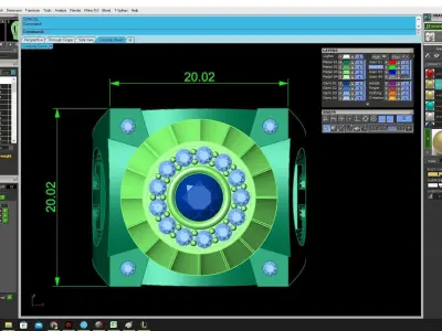 Luxury Bezel Round Signet Ring Jewelry Design  3712 3D print model