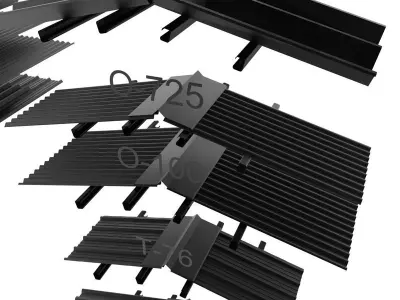 metal roof collection 3D model