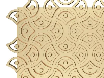 3D Wall Panel 015 Low-poly 3D model