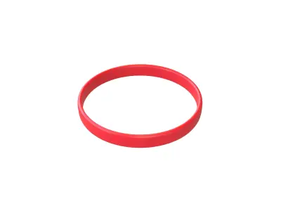 Silicone Wristband v1 005 Low-poly 3D model