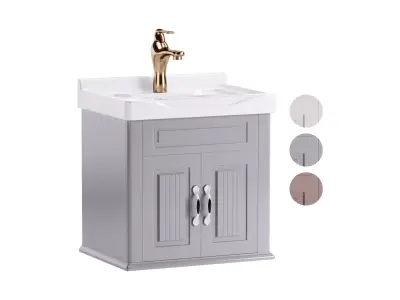 Adeline Large Wall Mounted Cabinet Vanity Bathroom Sink 3D model