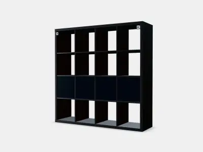 KALLAX Shelving unit with 4 inserts 16 Low-poly 3D model