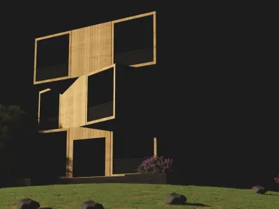 residential building 3D model 2 3D model