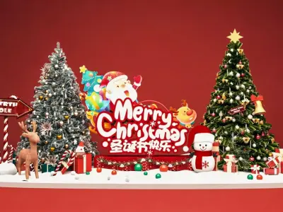 Christmas-themed Scenes 3D model