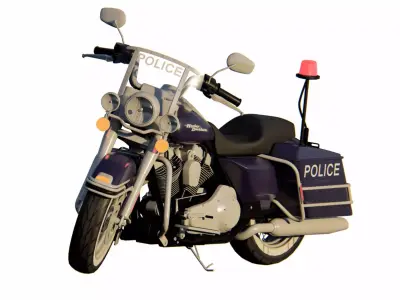 Police Harley Davidson 3D model