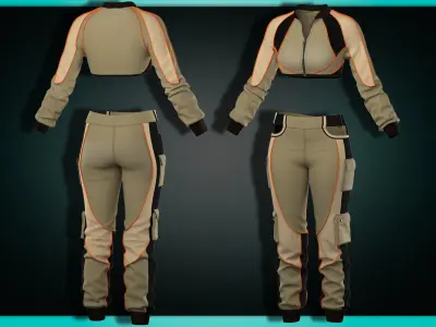 A collection sportwear 3D model