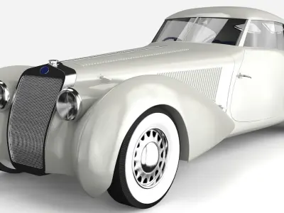 Delage D8 120 S Pourtout Aero Coupe 3D model