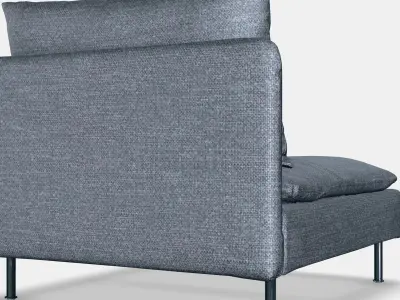 SODERHAMN 1-seater section 1 Low-poly 3D model